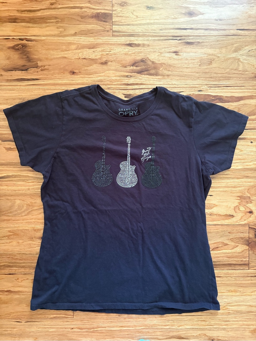 Grand Ole Opry Women's Black Short Sleeve Guitar Tee